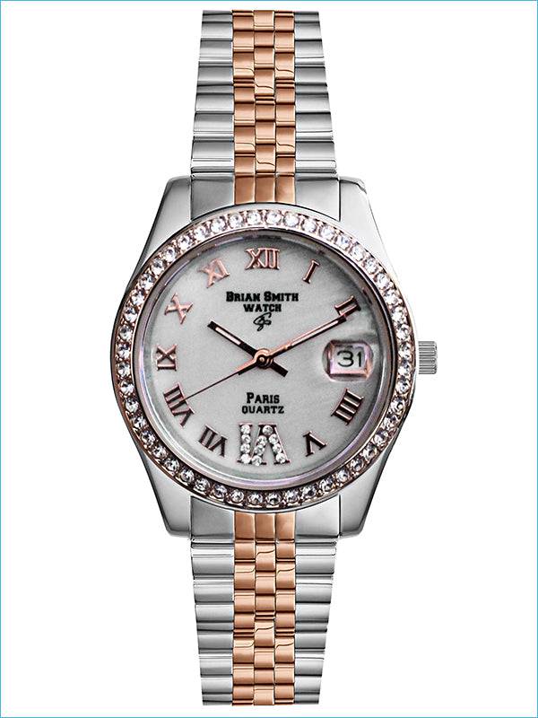 BRIAN SMITH - PARIS QUARTZ WATCH SILVER/WHITE/ROSE GOLD - 3626 BRIAN SMITH - PARIS QUARTZ WATCH SILVER/WHITE/ROSE GOLD - 3626